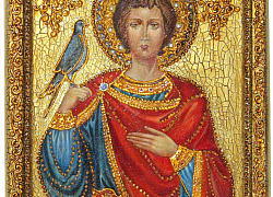 Живописная икона "Святой мученик Трифон"