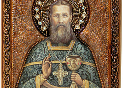 Живописная икона "Святой праведный Иоанн Кронштадтский"