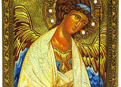 Живописная икона "Ангел Хранитель"