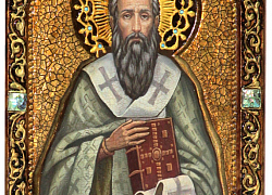 Живописная икона "Святитель Василий Великий"