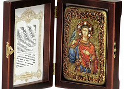 Настольная икона "Святой мученик Трифон"