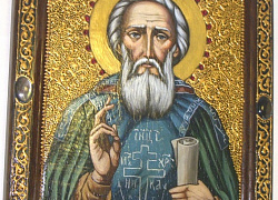 Живописная икона "Преподобный Сергий Радонежский чудотворец"