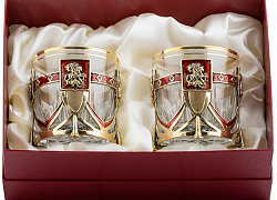 Набор бокалов для виски "Георгий-Победоносец" (2 шт.) в подарочном коробе