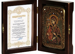 Настольная икона "Образ Божией Матери "Троеручица"