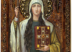 Живописная икона "Святая Равноапостольная Нина, просветительница Грузии" 
