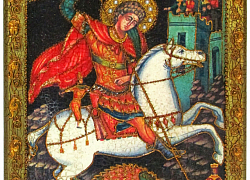 Подарочная икона "Чудо святого Георгия о змие"